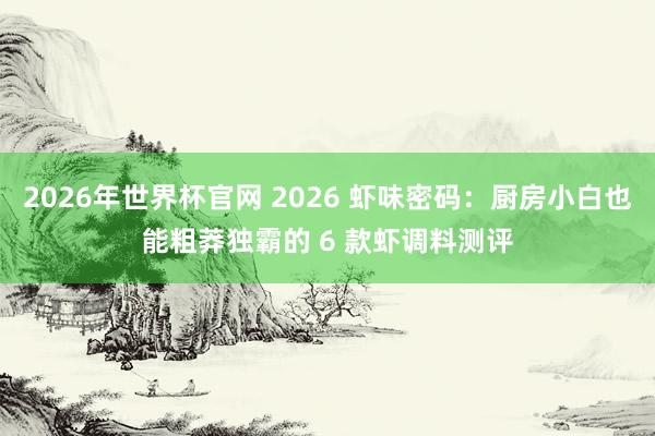 2026年世界杯官网 2026 虾味密码：厨房小白也能粗莽独霸的 6 款虾调料测评