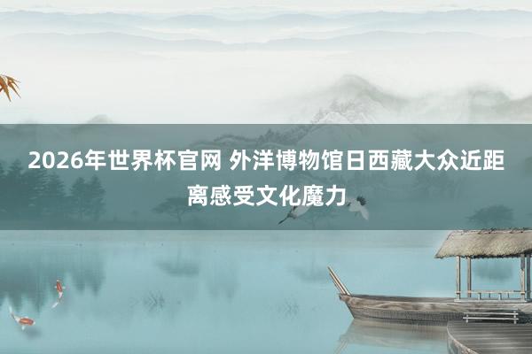 2026年世界杯官网 外洋博物馆日西藏大众近距离感受文化魔力