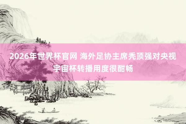 2026年世界杯官网 海外足协主席秃顶强对央视宇宙杯转播用度很酣畅