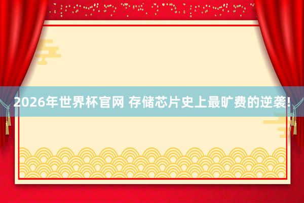 2026年世界杯官网 存储芯片史上最旷费的逆袭!