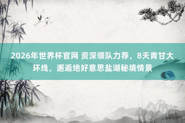 2026年世界杯官网 资深领队力荐，8天青甘大环线，邂逅绝好意思盐湖秘境情景