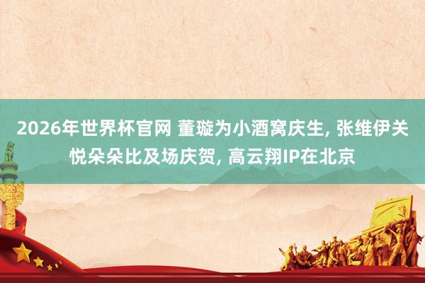2026年世界杯官网 董璇为小酒窝庆生， 张维伊关悦朵朵比及场庆贺， 高云翔IP在北京
