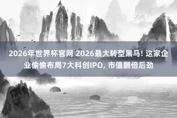 2026年世界杯官网 2026最大转型黑马! 这家企业偷偷布局7大科创IPO， 市值翻倍后劲