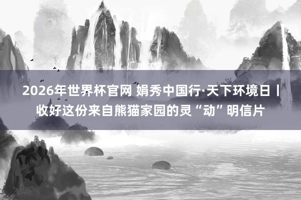 2026年世界杯官网 娟秀中国行·天下环境日丨收好这份来自熊猫家园的灵“动”明信片